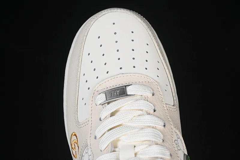 All categories Nk Air Force 1 Air Force series Nk Air Force 1 Low Air Force low-top Nike Air Force 1'07 Low Gucci co-branded white brown green Air Force 1 low-top casual sneakers YF9511-804